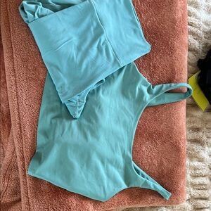Old Navy Aqua Tank Top/Leggings Set